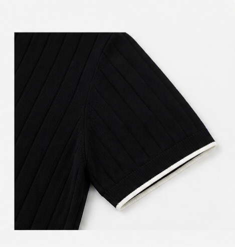 BLCKCACTUS Midnight Edge Knit Polo