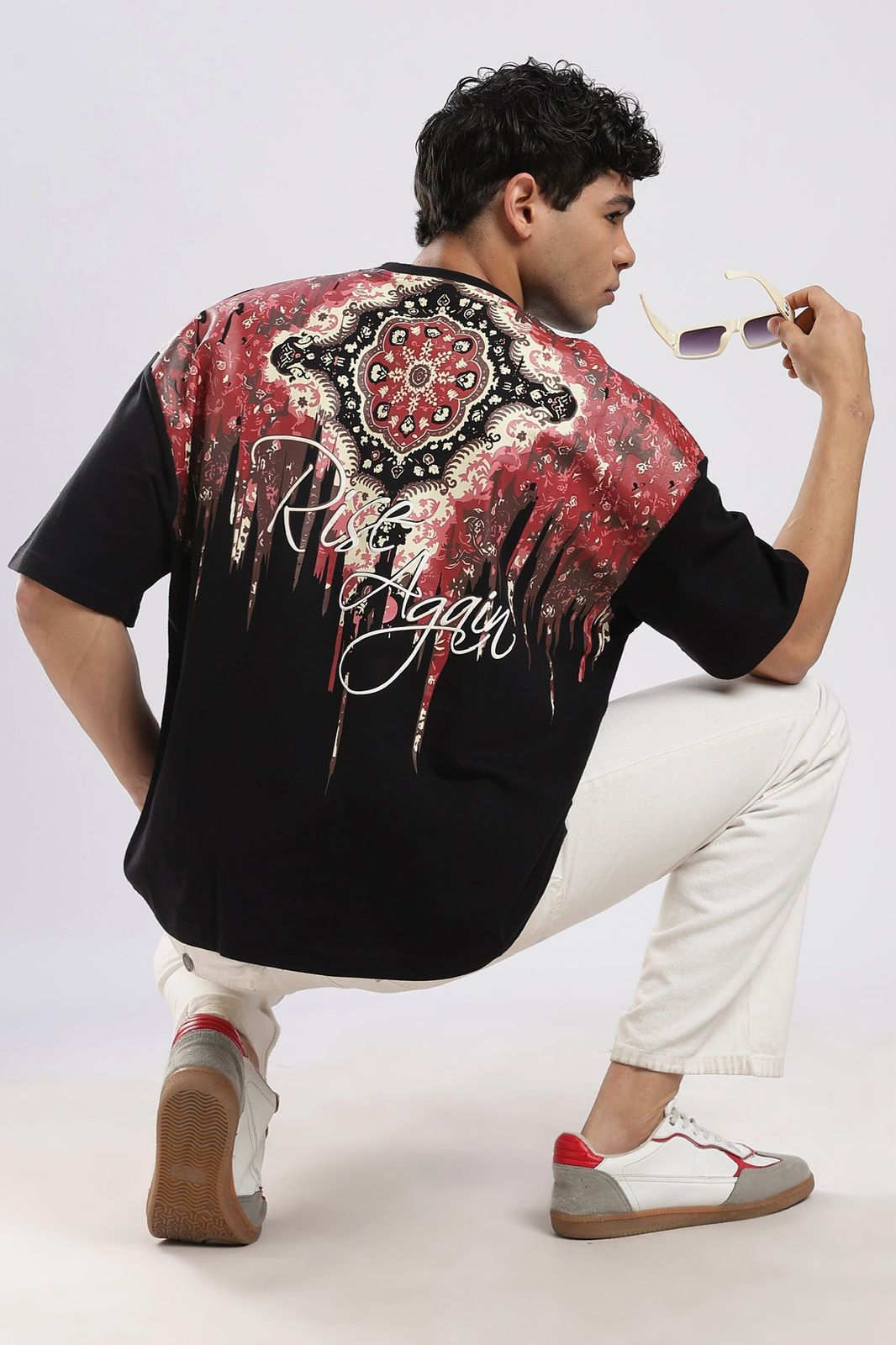 Carpedian Black Oversized Tshirt